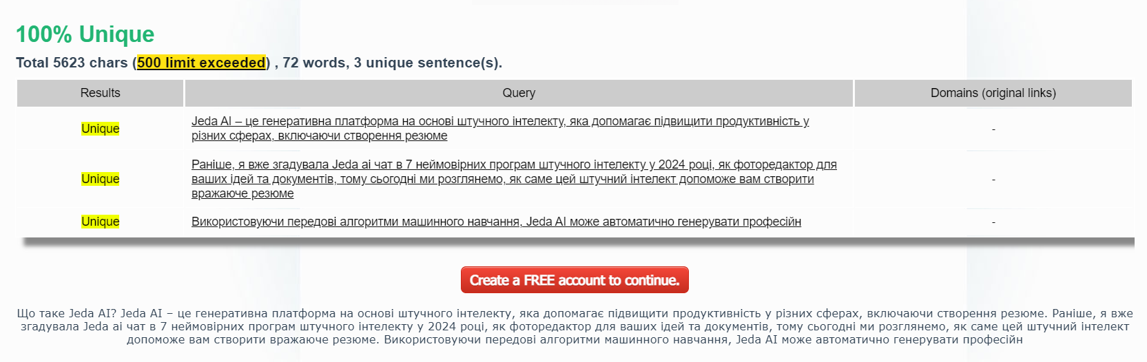 Plagiarisma tool