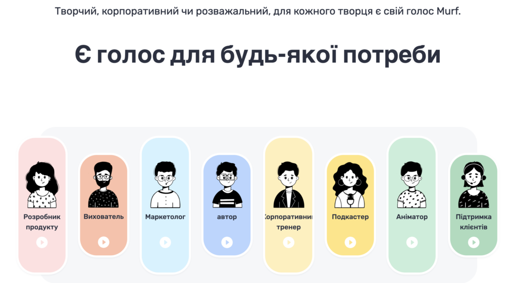 перелік голосів Murf