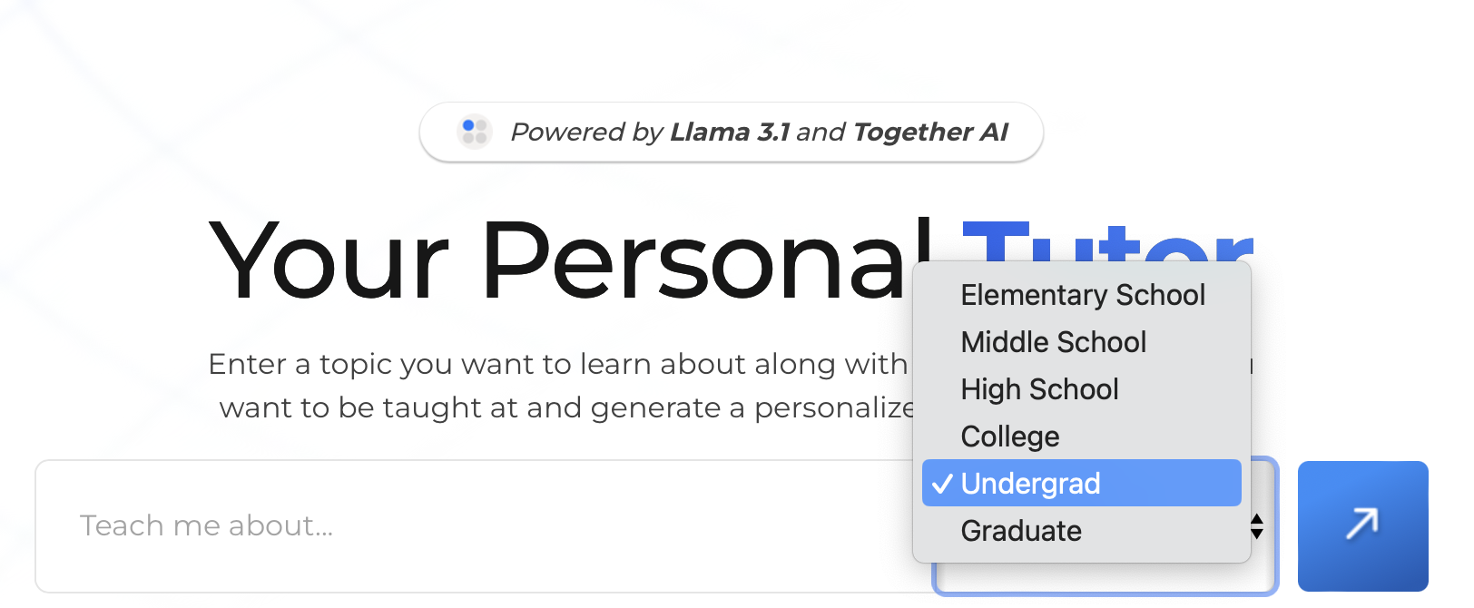 Llama Tutor – AI Personal Tutor