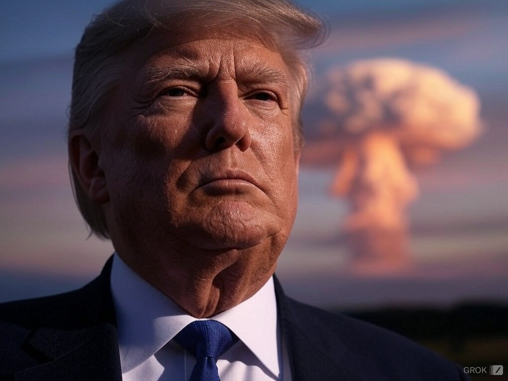 Трамп на фоні ядерного гриба