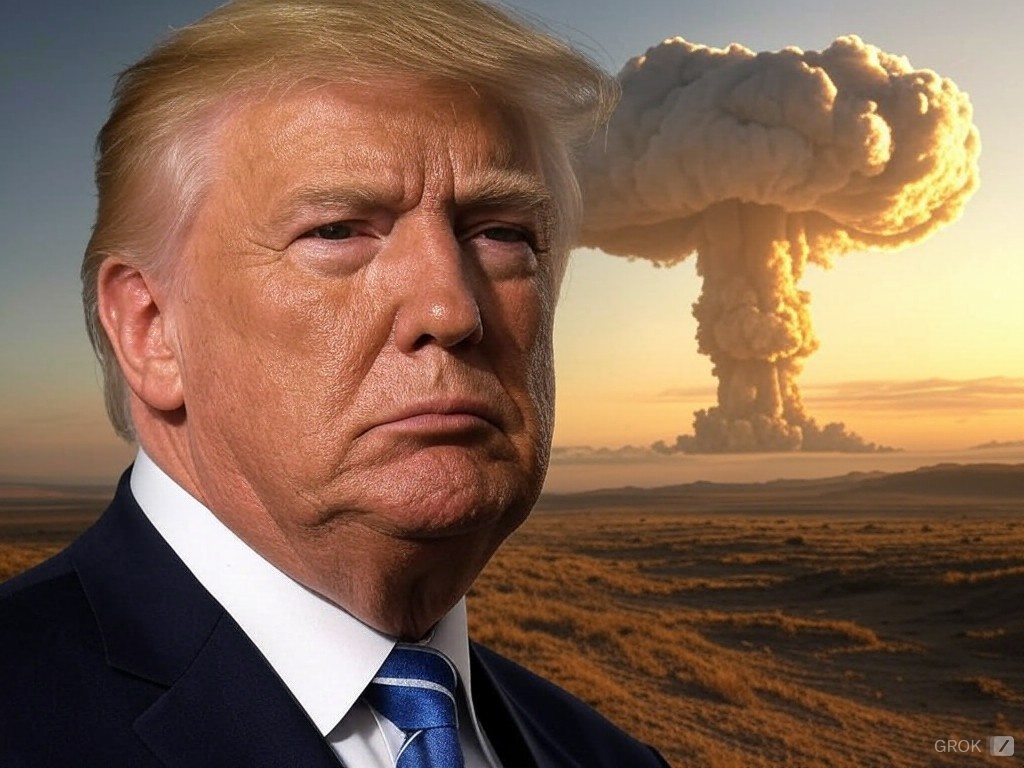 Трамп на фоні ядерного гриба