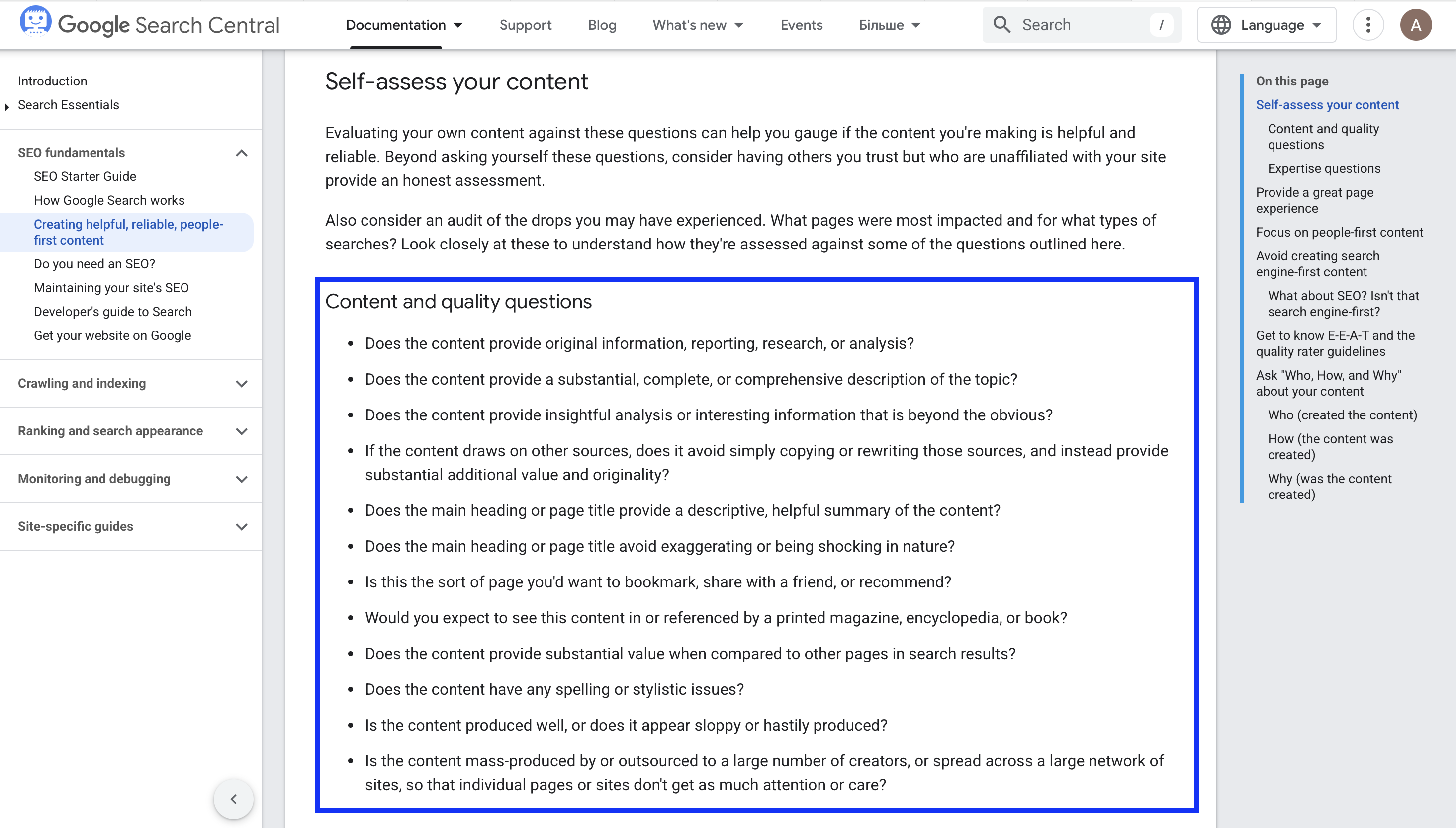 Creating helpful, reliable, people-first content від Google Search Central